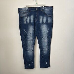 Phat Farm Paint Splash Skinny Jeans with Distressed Details